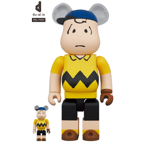 Bearbrick MLB × Peanuts Charlie Brown [New York Mets] 100%+400% Herstellerbild 1