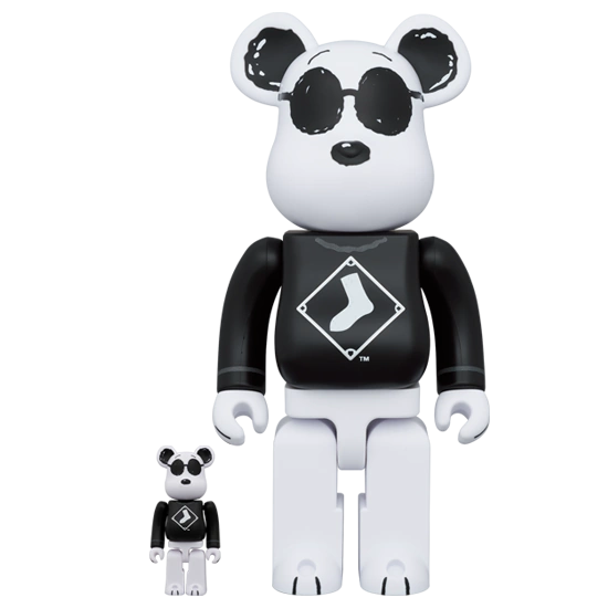 Bearbrick MLB × Peanuts Snoopy White Sox Herstellerbild 1