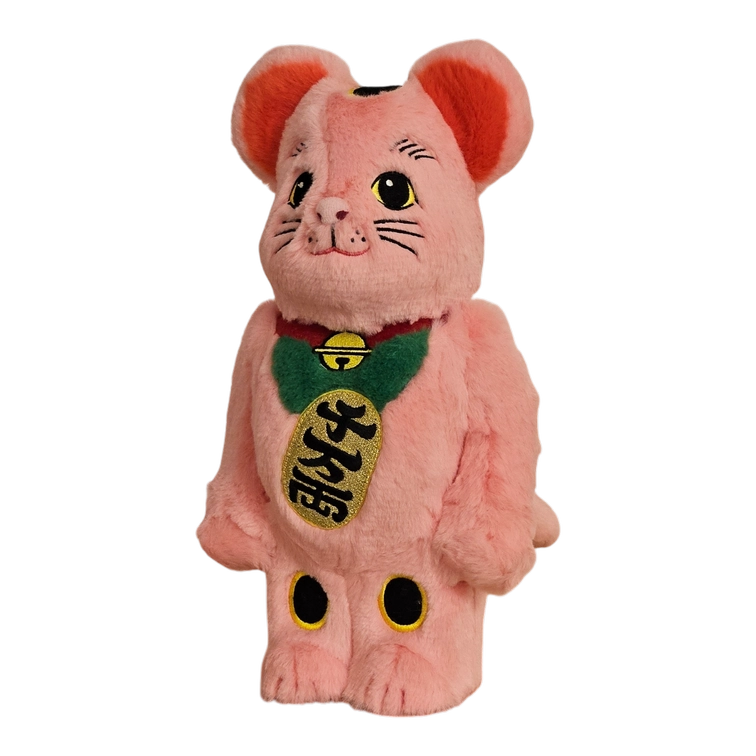 Bearbrick Maneki Neko Costume Version Pink 400% schräg