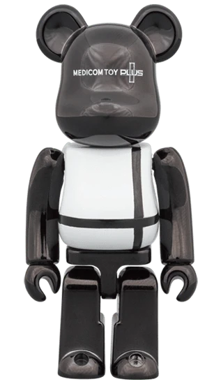 Bearbrick Medicom Toy Plus Black Chrome Version 100%+400% Herstellerbild 2