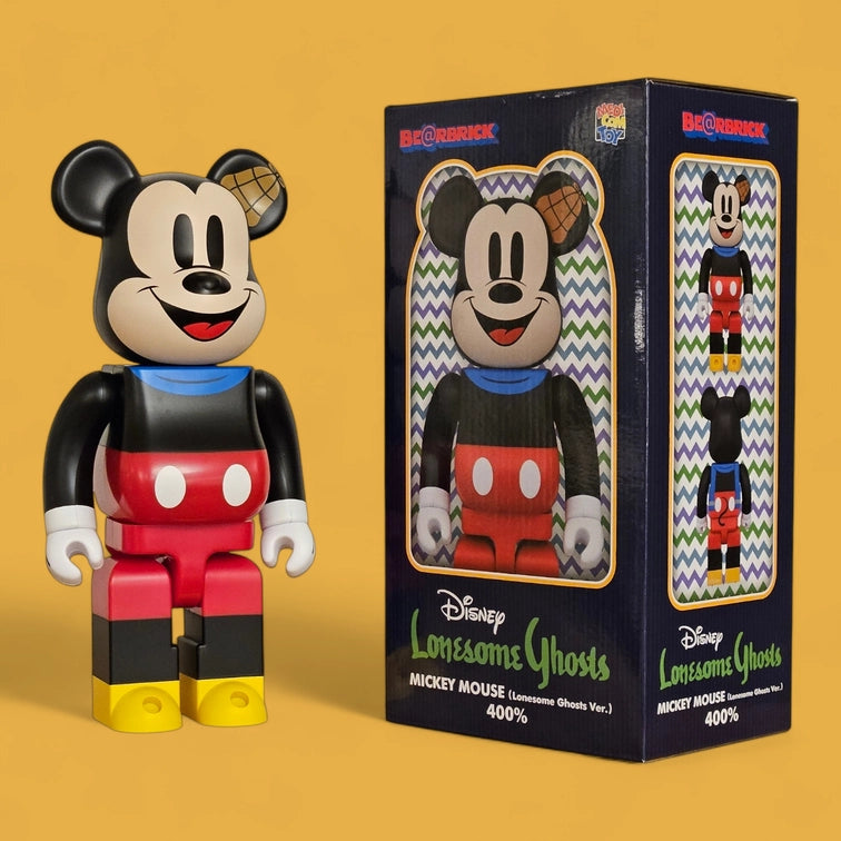 Bearbrick Mickey Mouse (Lonesome Ghosts Version) 400% mit Verpackung