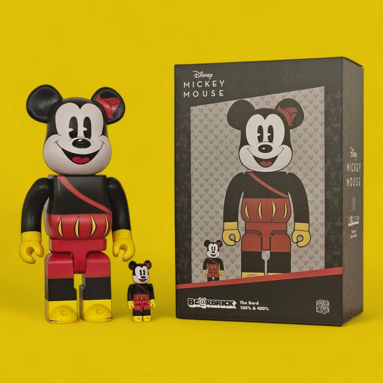 Bearbrick Mickey the Bard 100%+400% mit Verpackung