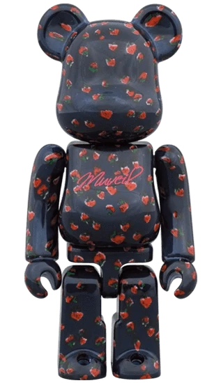 Bearbrick Muveil 'Strawberry Pattern' 100%+400% Herstellerbild 2