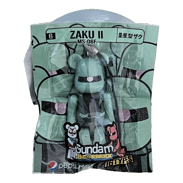 Bearbrick PEPSI.NEX × Gundam - 6 MS-06F ZAKU II 70% in der Verpackung