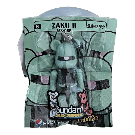 Bearbrick PEPSI.NEX × Gundam - 6 MS-06F ZAKU II 70% in der Verpackung