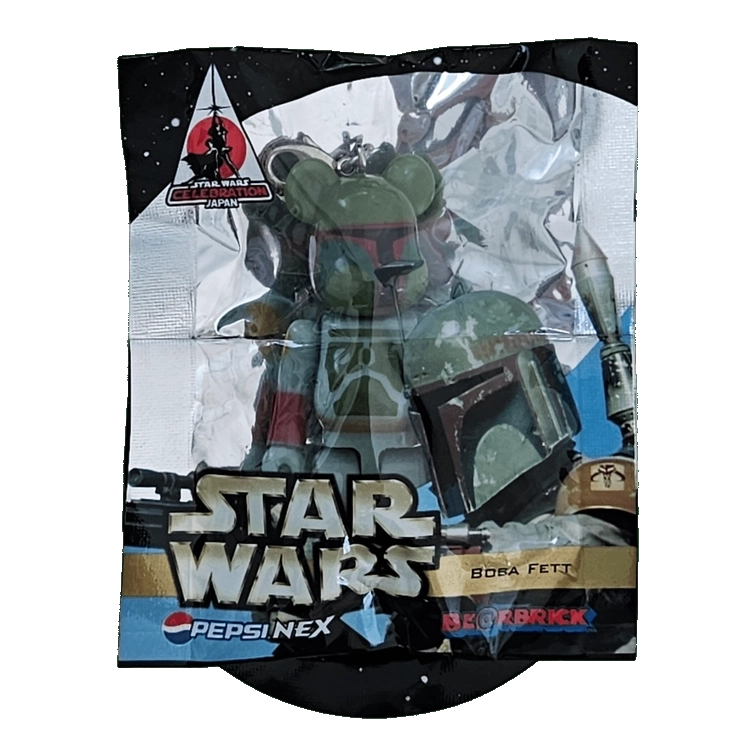 Bearbrick PEPSI.NEX × Star Wars - Boba Fett 70% in der Verpackung