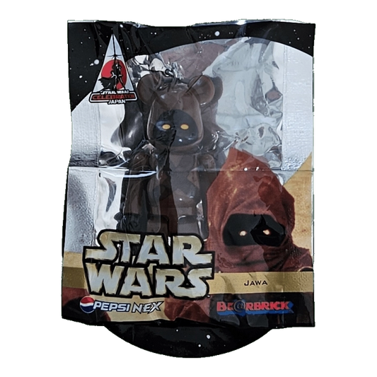 Bearbrick PEPSI.NEX × Star Wars - Jawa 70% in der Verpackung