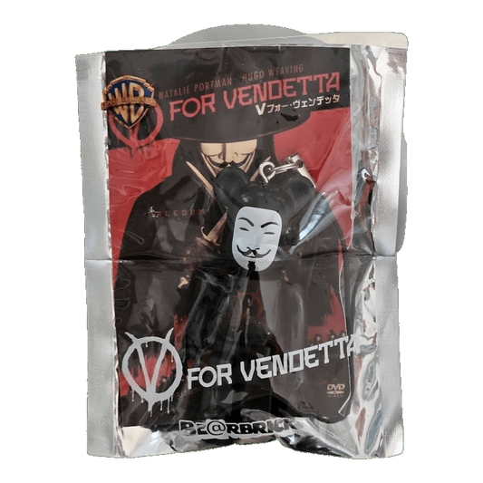 Bearbrick PEPSI.NEX × Warner Bros. - V for Vendetta OC 70% in der Verpackung