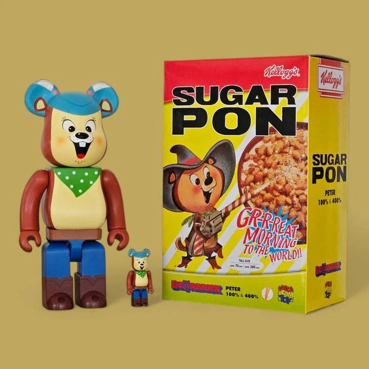 Bearbrick Peter [Kellogg's Sugar Pon] 100%+400% mit Verpackung