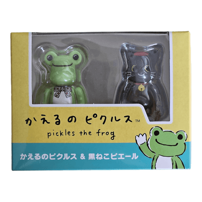 Bearbrick Pickles the Frog & Nyabrick Pierre the Black Cat 100% in der Verpackung