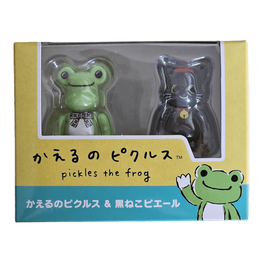 Bearbrick Pickles the Frog & Nyabrick Pierre the Black Cat 100% in der Verpackung