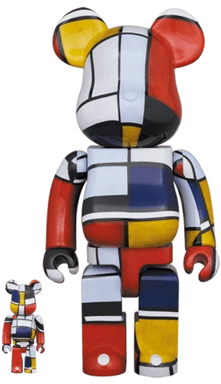 Bearbrick Piet Mondrian 100%+400% Herstellerbild 1