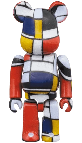 Bearbrick Piet Mondrian 100%+400% Herstellerbild 2