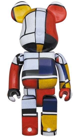 Bearbrick Piet Mondrian 100%+400% Herstellerbild 3