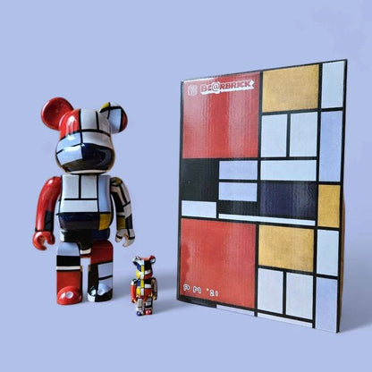 Bearbrick Piet Mondrian 100%+400% mit Verpackung