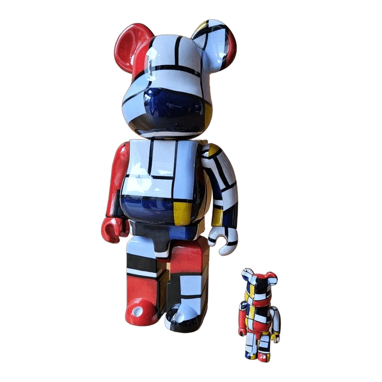 Bearbrick Piet Mondrian 100%+400% schräg