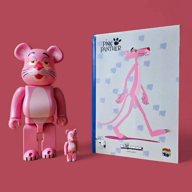 Bearbrick Pink Panther 100%+400% mit Verpackung