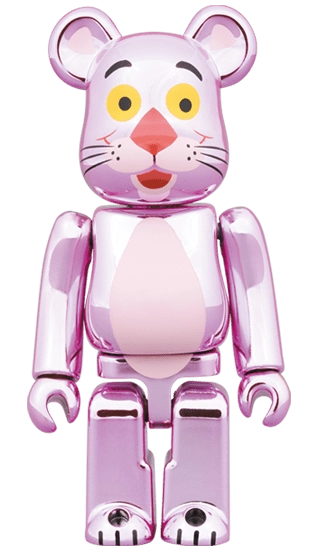 Bearbrick Pink Panther Chrome Version 100%+400% Herstellerbild 2