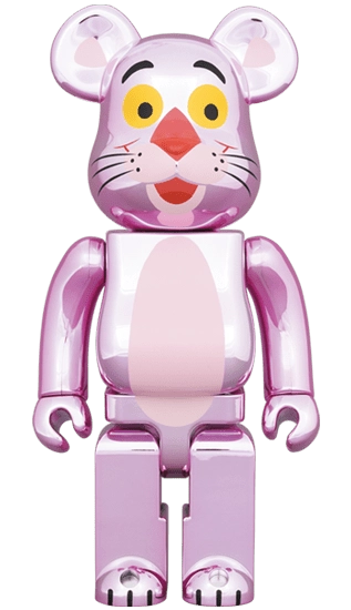 Bearbrick Pink Panther Chrome Version 100%+400% Herstellerbild 3