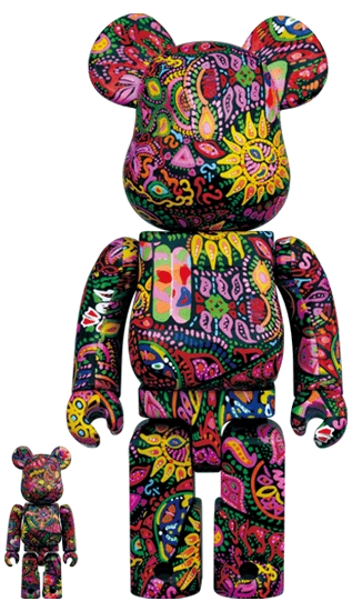 Bearbrick Psychedelic Paisley 100%+400% Herstellerbild 1