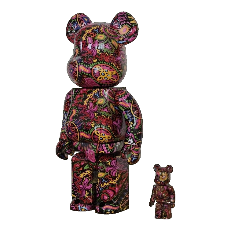 Bearbrick Psychedelic Paisley 100%+400% schräg