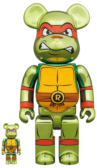 Bearbrick Raphael Chrome Version [Teenage Mutant Ninja Turtles] 100%+400% Herstellerbild 1