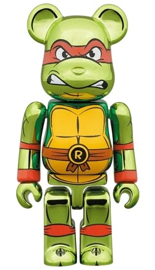 Bearbrick Raphael Chrome Version [Teenage Mutant Ninja Turtles] 100%+400% Herstellerbild 2