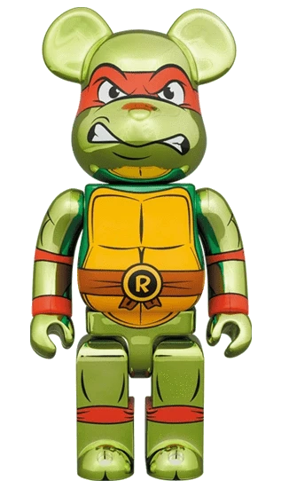 Bearbrick Raphael Chrome Version [Teenage Mutant Ninja Turtles] 100%+400% Herstellerbild 3