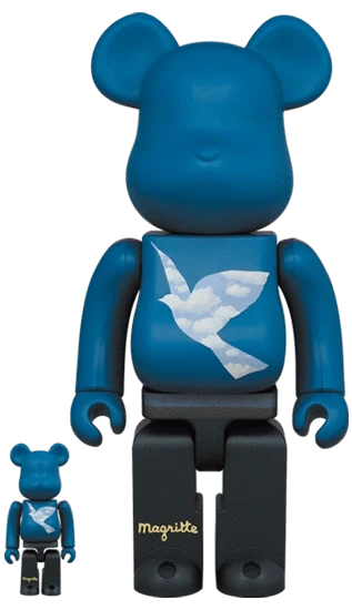 Bearbrick René Magritte 'L'Oiseau de Ciel 1966  La Belle Societé 1965' 100%+400% Herstellerbild 1