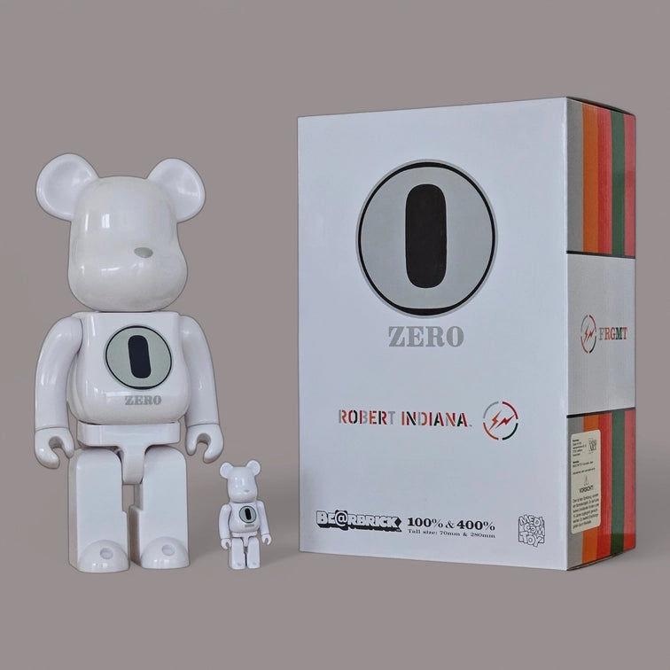 Bearbrick Robert Indiana × fragmentdesign White 100%+400% mit Verpackung