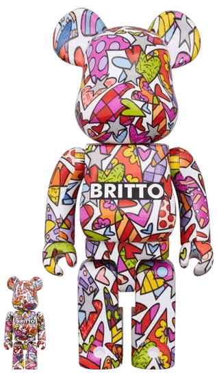 Bearbrick Romero Britto Heart 100%+400% Herstellerbild 1