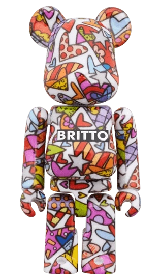 Bearbrick Romero Britto Heart 100%+400% Herstellerbild 2