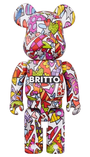 Bearbrick Romero Britto Heart 100%+400% Herstellerbild 3