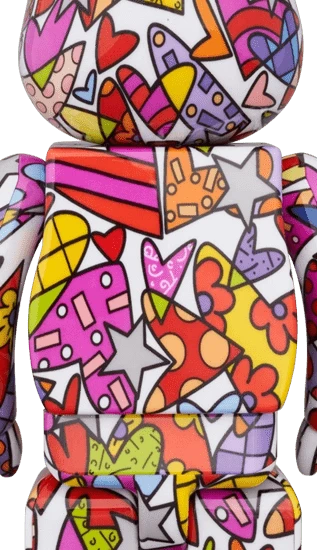 Bearbrick Romero Britto Heart 100%+400% Herstellerbild 4