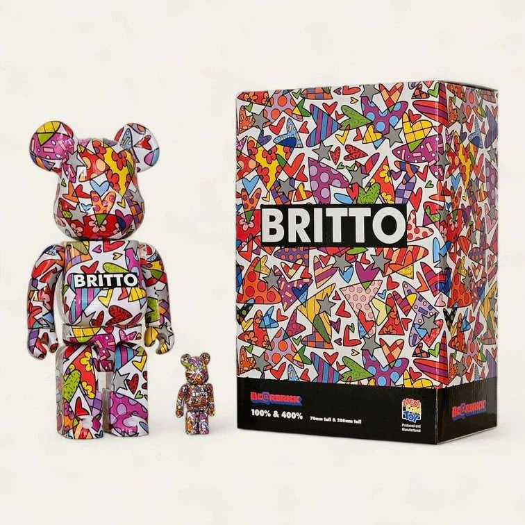 Bearbrick Romero Britto Heart 100%+400% mit Verpackung