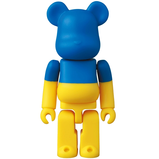 Bearbrick Series 46 Flag 'Ukraine' 100% Herstellerbild