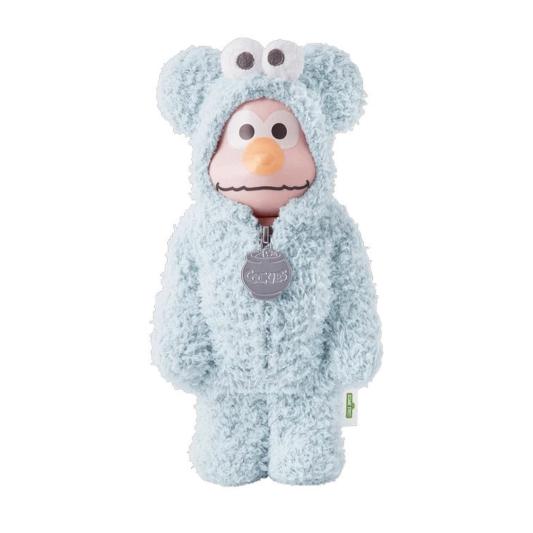 Bearbrick Sesame Street × Gelato Pique Elmo in Cookie Monster Costume 400% Herstellerbild 1