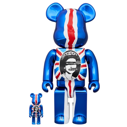 Bearbrick Sex Pistols 'God Save the Queen' Chrome Version Herstellerbild 1