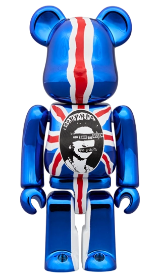 Bearbrick Sex Pistols 'God Save the Queen' Chrome Version Herstellerbild 2