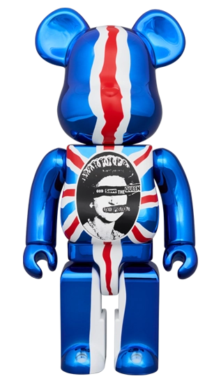 Bearbrick Sex Pistols 'God Save the Queen' Chrome Version Herstellerbild 3