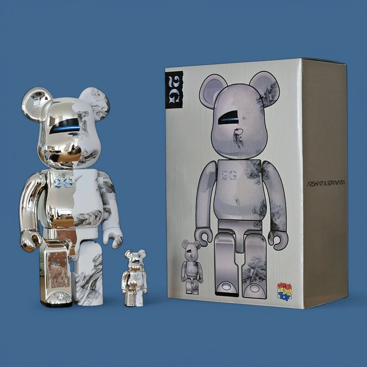 Bearbrick Sorayama × Daniel Arsham 100%+400% mit Verpackung