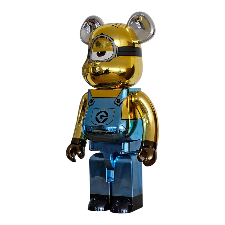 Bearbrick Stuart Chrome Version 1000% schräg