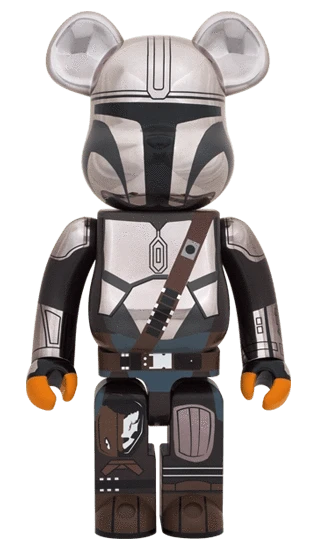 Bearbrick The Mandalorian Chrome Version 1000% Herstellerbild 1