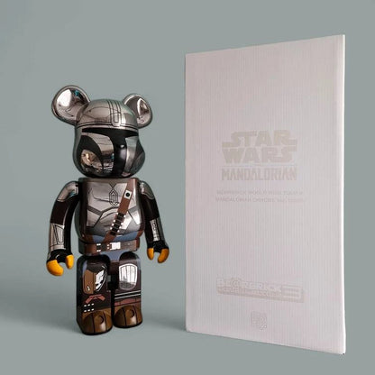 Bearbrick The Mandalorian Chrome Version 1000% mit Verpackung