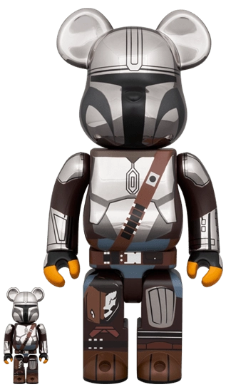 Bearbrick The Mandalorian Chrome Version 100%+400% Herstellerbild 1