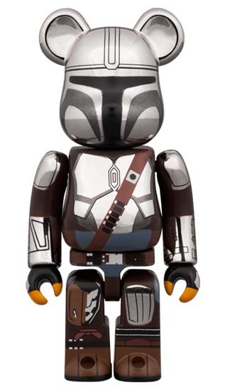 Bearbrick The Mandalorian Chrome Version 100%+400% Herstellerbild 2