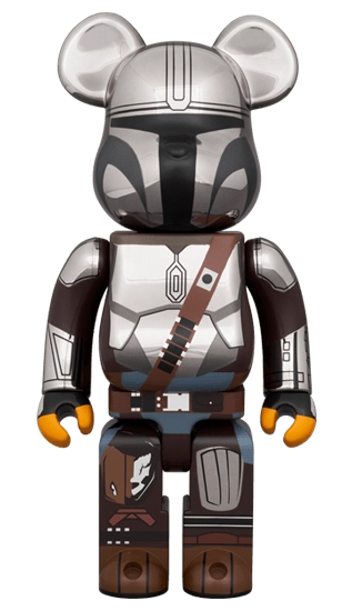 Bearbrick The Mandalorian Chrome Version 100%+400% Herstellerbild 3