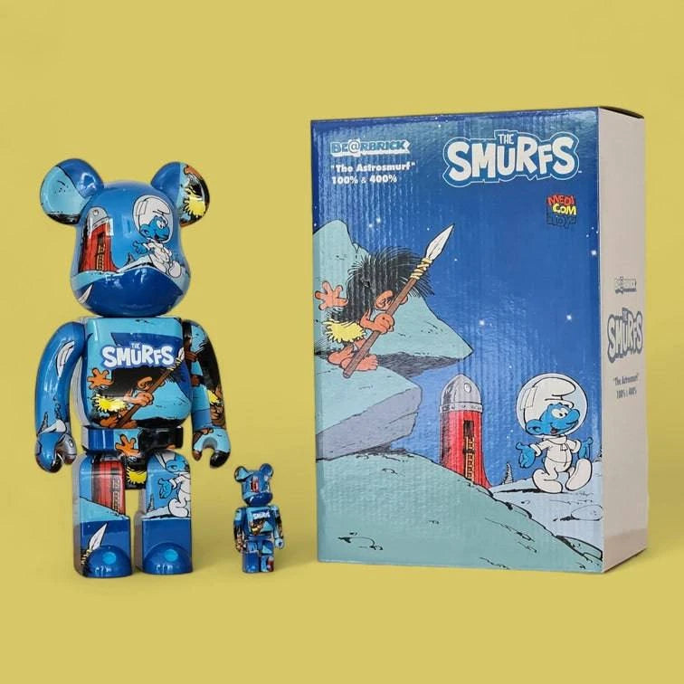 Bearbrick The Smurf 'The Astrosmurf' 100%+400% mit Verpackung