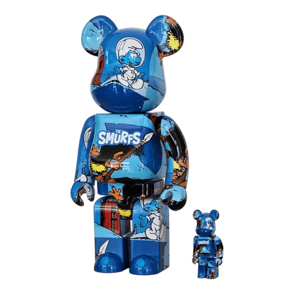 Bearbrick The Smurf 'The Astrosmurf' 100%+400% schräg