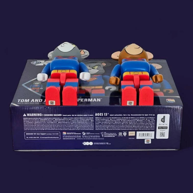 Bearbrick Tom and Jerry as Superman 100%+400% Echtheitsmerkmale